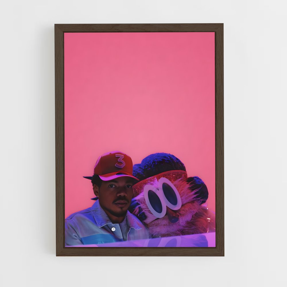 ap-chance the rapper-3 cadre Bois foncé