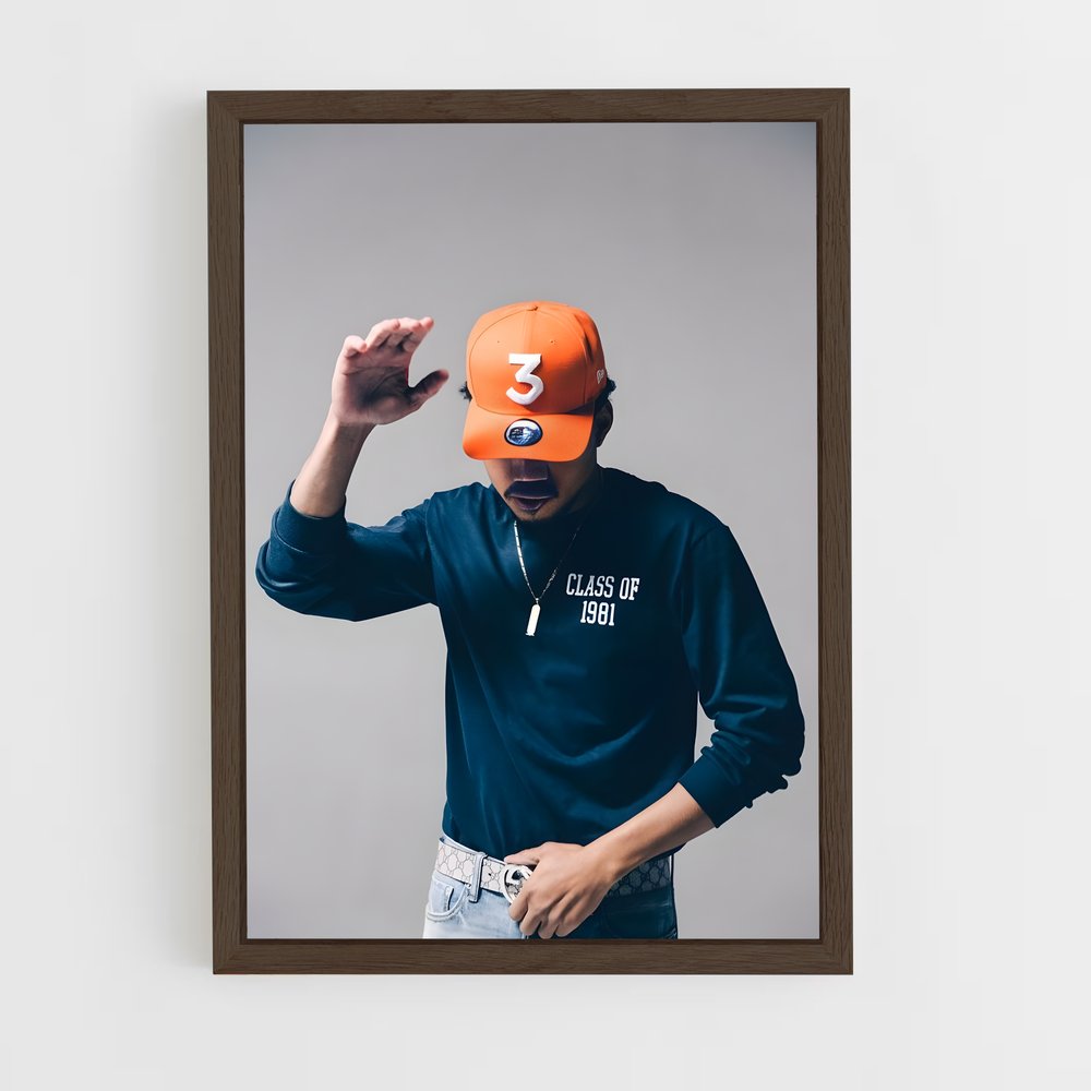 ap-chance the rapper-6 cadre Bois foncé