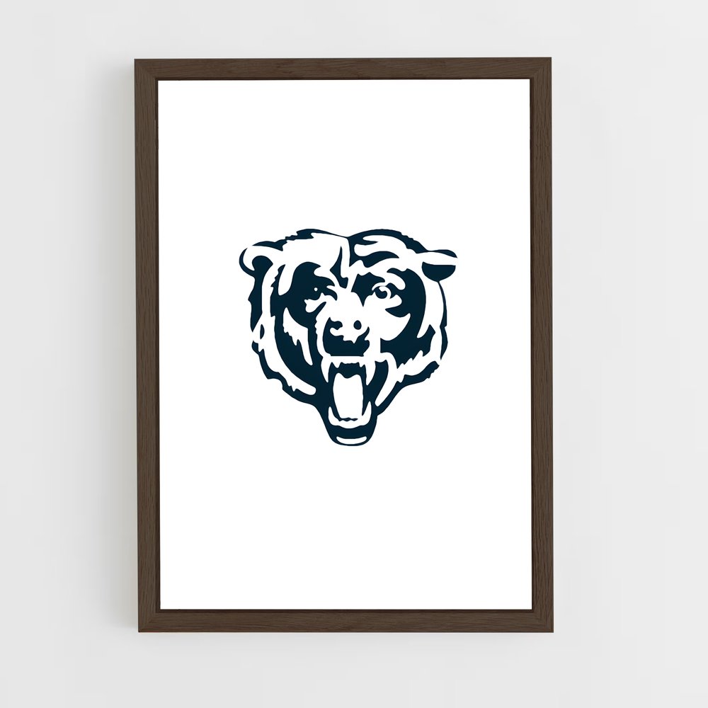 ap-chicago bears-2 cadre Bois foncé