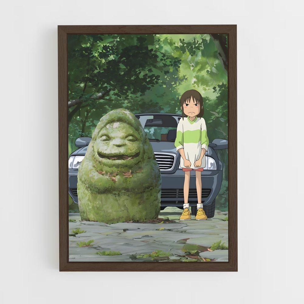 ap-chihiro spirited away-1 cadre Bois foncé