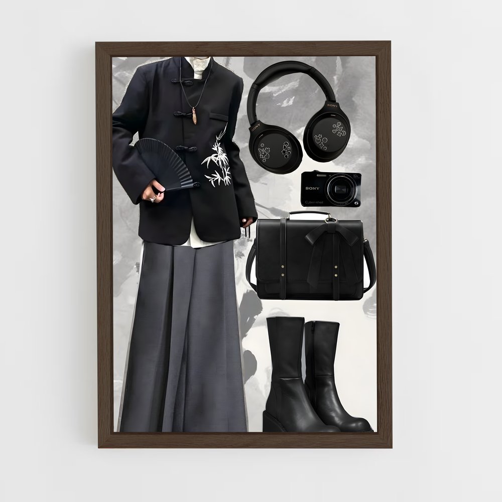ap-chinese fashion-7 cadre Bois foncé