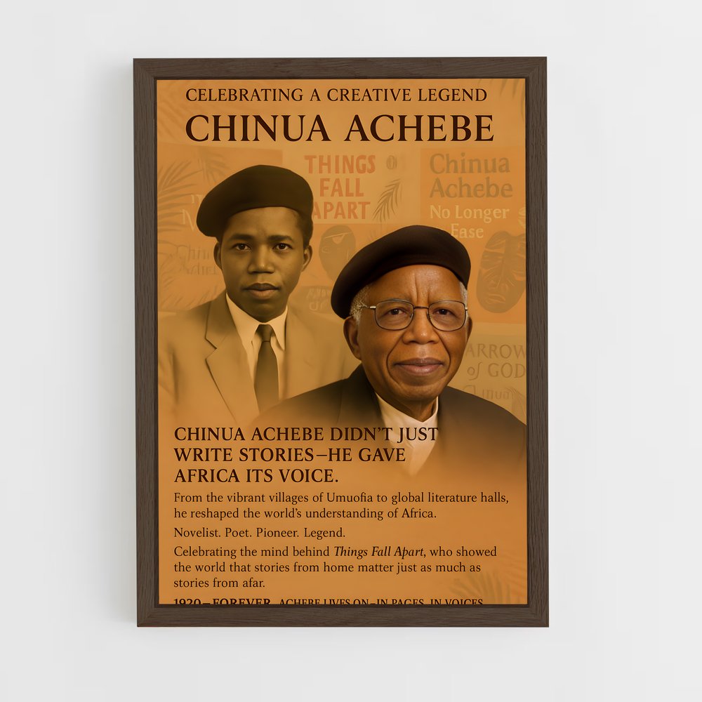 ap-chinua achebe-6 cadre Bois foncé
