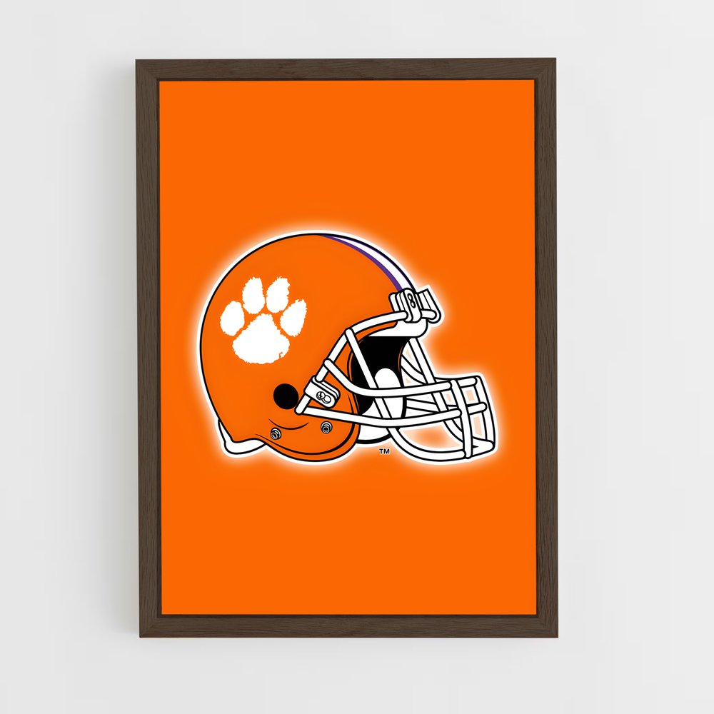 ap-clemson tigers-10 cadre Bois foncé