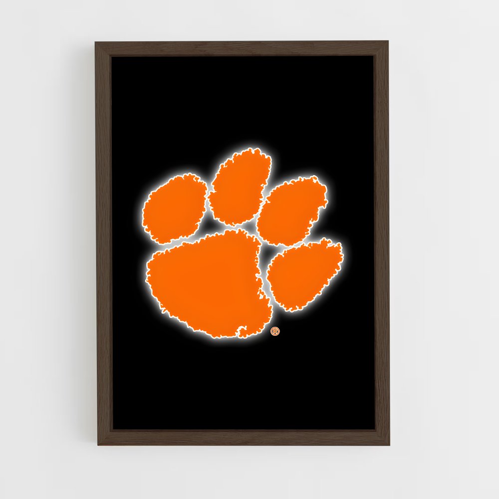 ap-clemson tigers-12 cadre Bois foncé