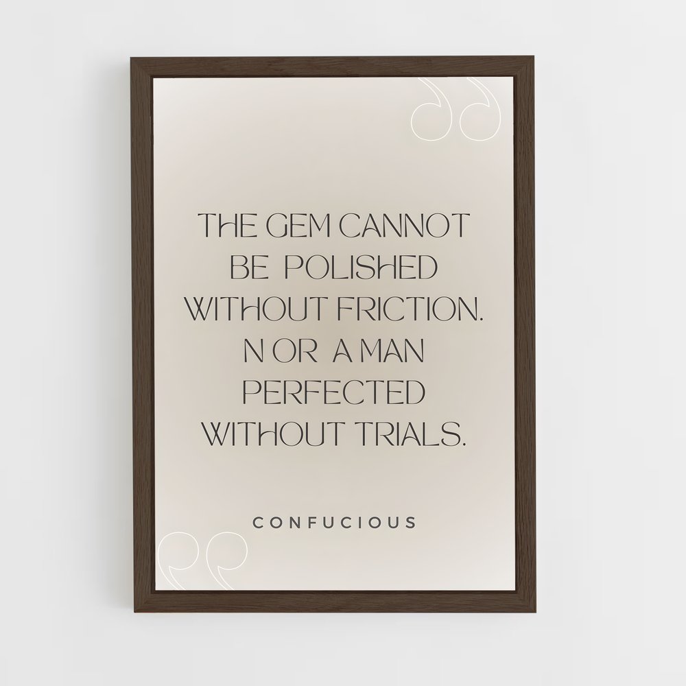 ap-confucius-4 cadre Bois foncé