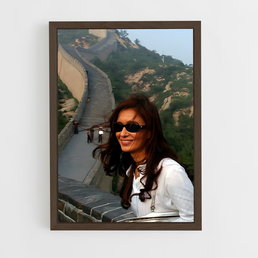 ap-cristina kirchner-6 cadre Bois foncé