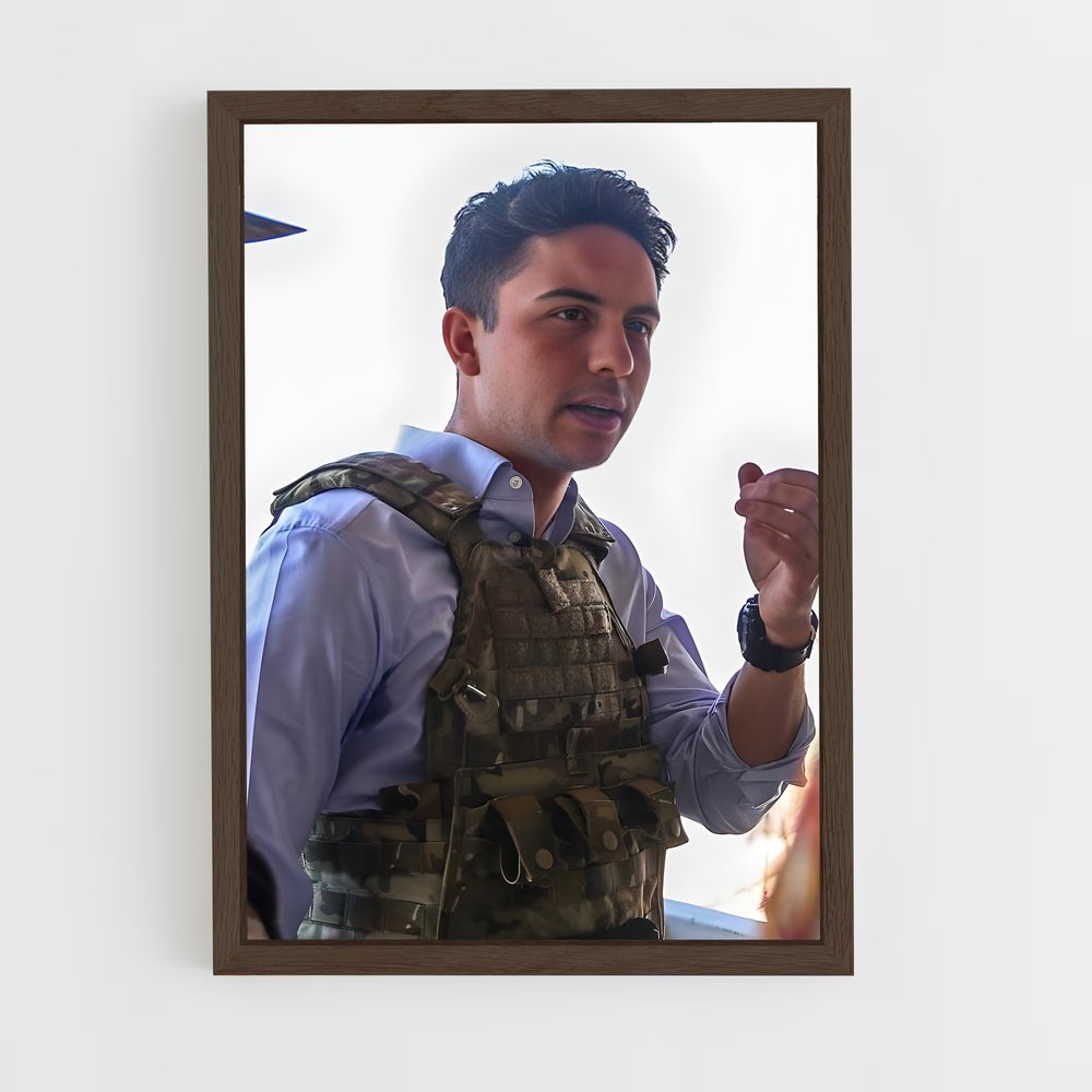 ap-crown prince hussein-3 cadre Bois foncé