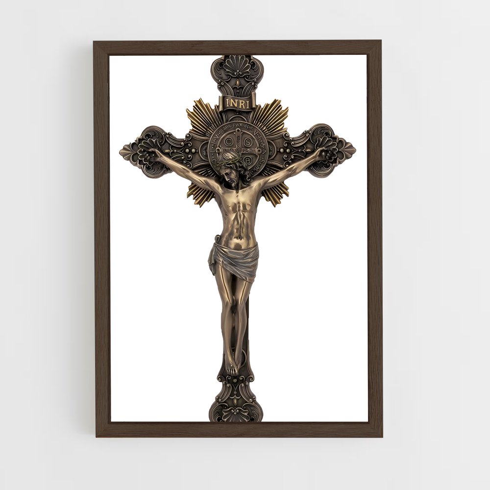 ap-crucifix-7 cadre Bois foncé
