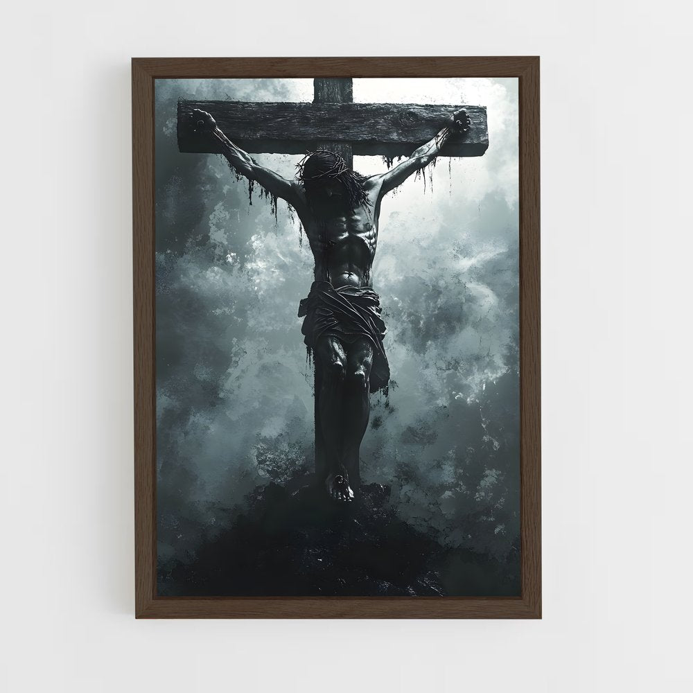 ap-crucifix-9 cadre Bois foncé