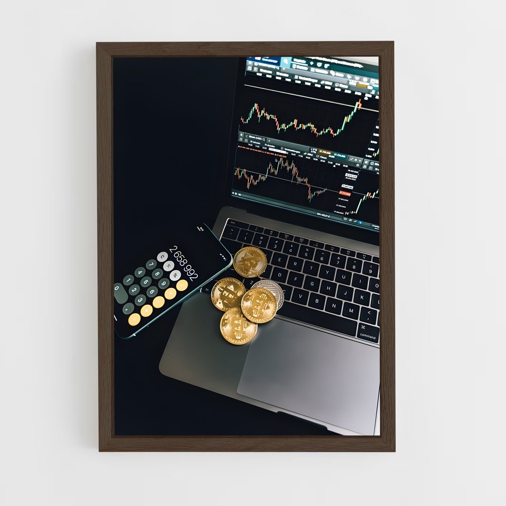 ap-crypto trader-3 cadre Bois foncé