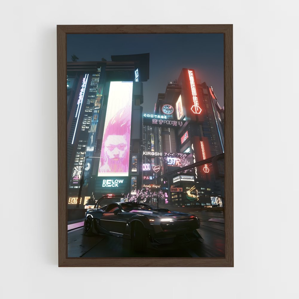 ap-cyberpunk-34 cadre Bois foncé
