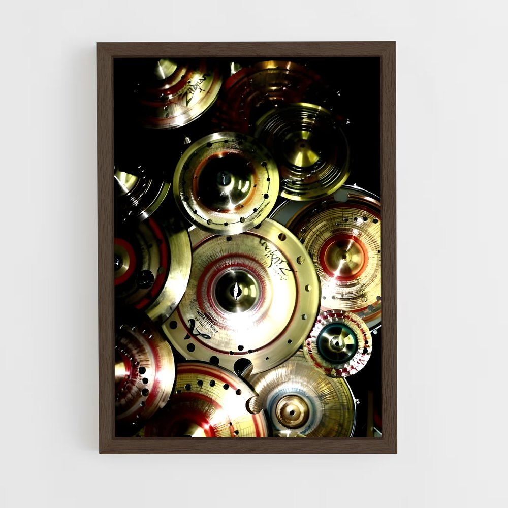 ap-cymbals-3 cadre Bois foncé