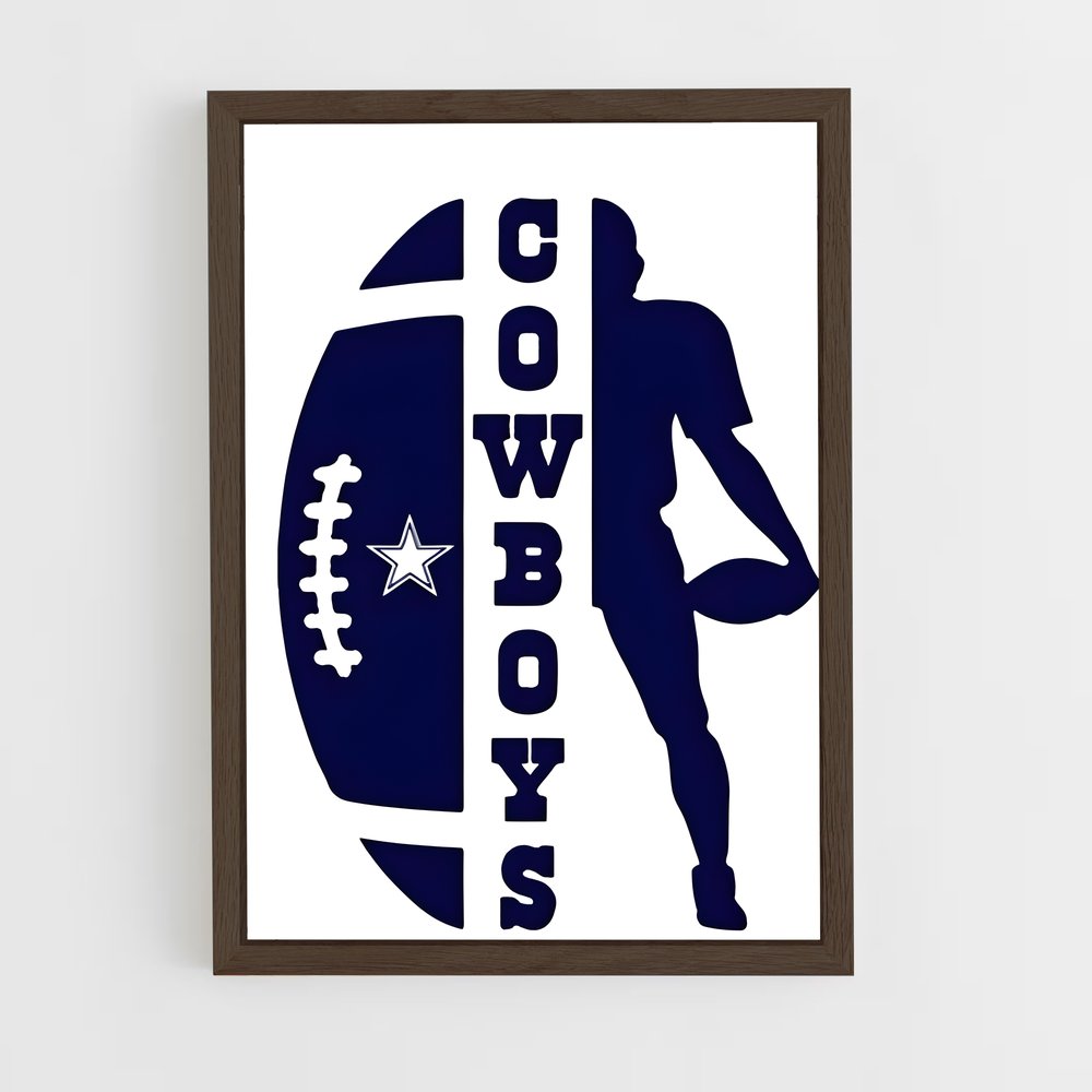 ap-dallas cowboys-6 cadre Bois foncé
