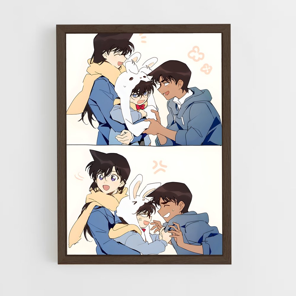 ap-detective conan-3 cadre Bois foncé