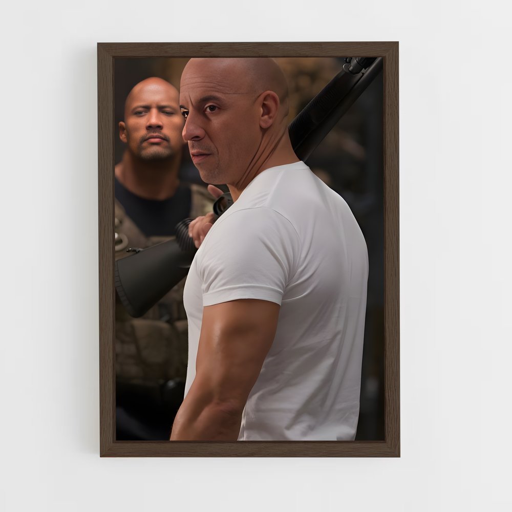 ap-dominic toretto-9 cadre Bois foncé