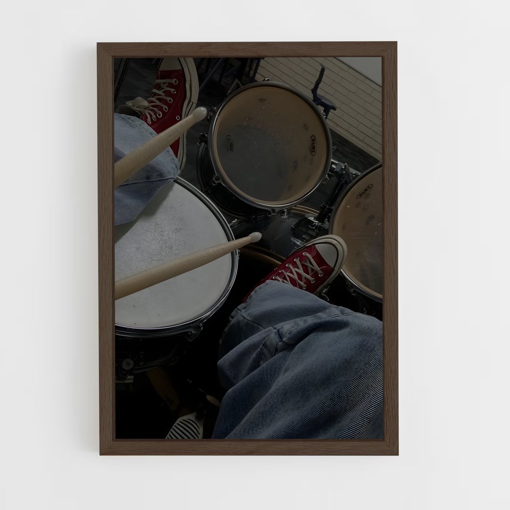 ap-drums-1 cadre Bois foncé