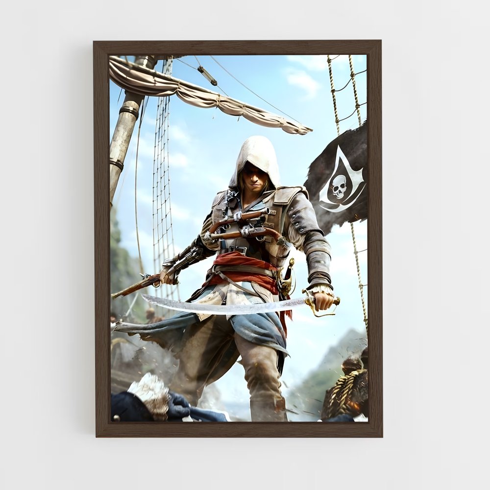 ap-edward kenway-5 cadre Bois foncé