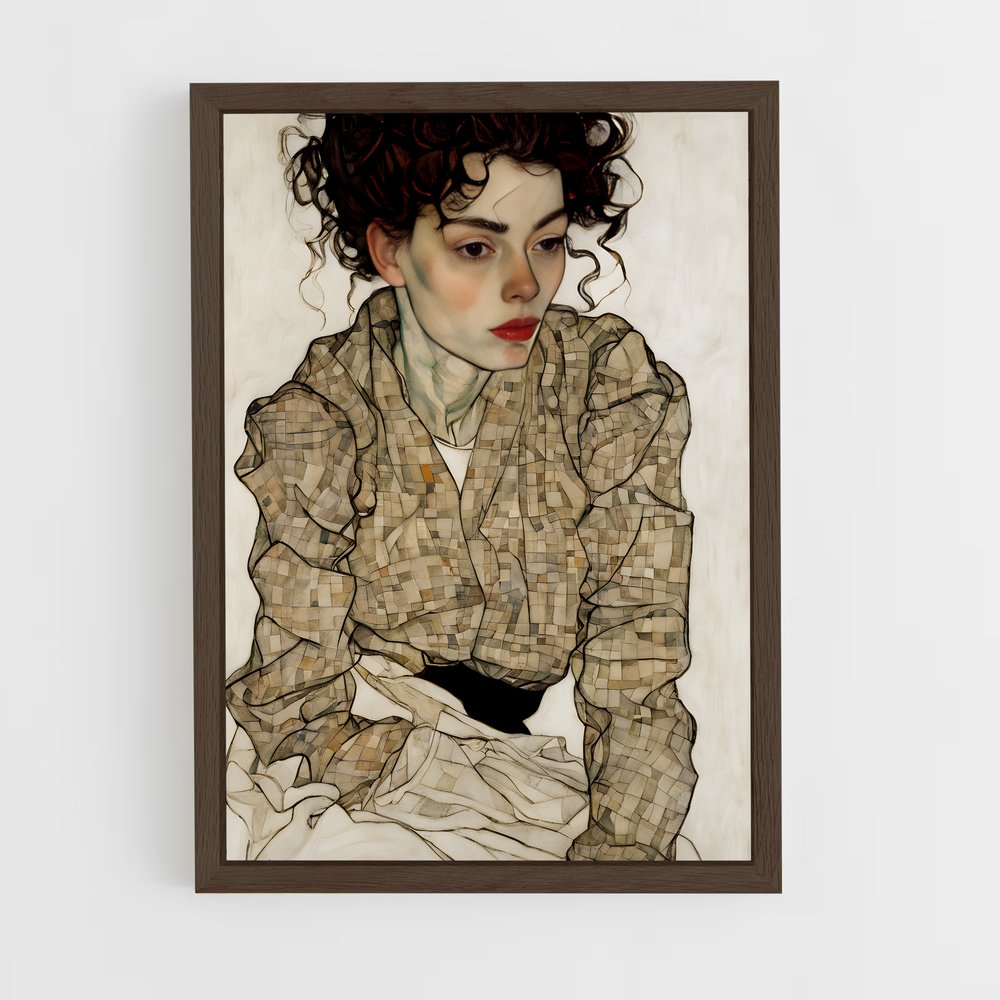 ap-egon schiele-1 cadre Bois foncé
