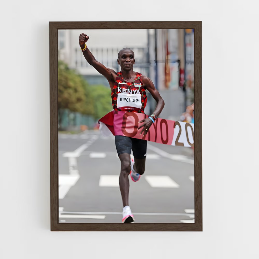 ap-eliud kipchoge-3 cadre Bois foncé