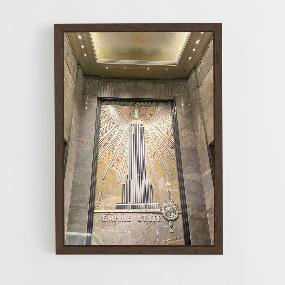 ap-empire state building-7 cadre Bois foncé