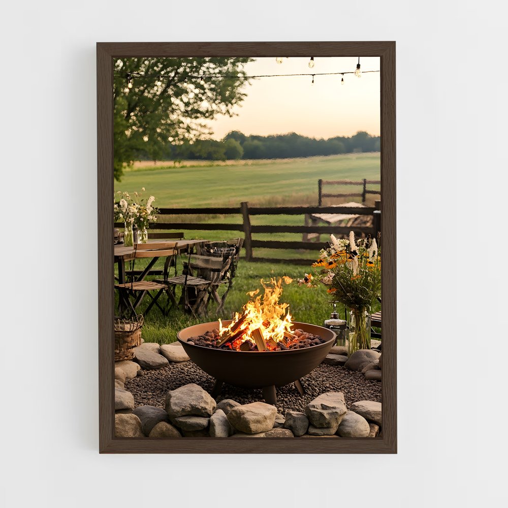 ap-fire pit-11 cadre Bois foncé