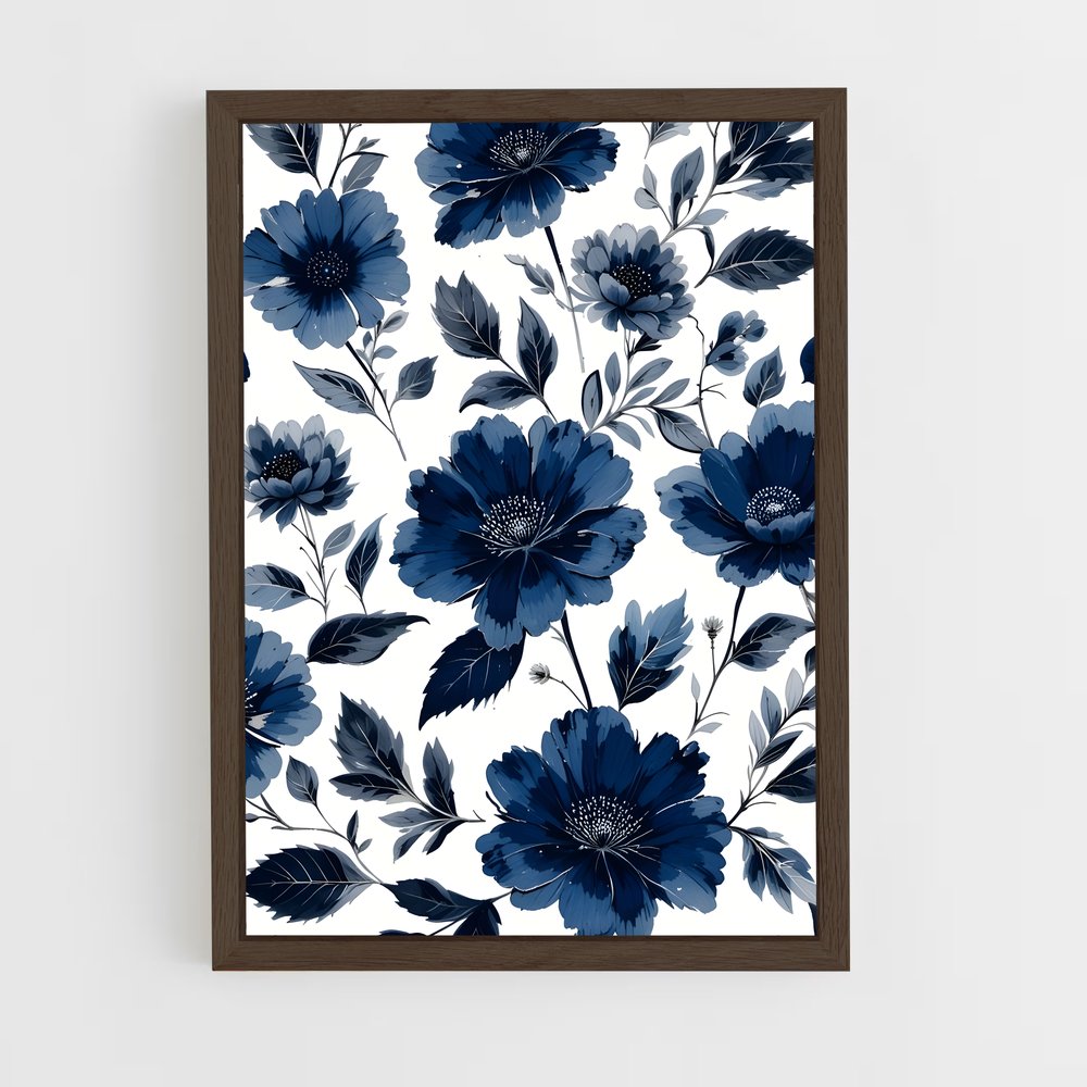 ap-floral patterns-10 cadre Bois foncé