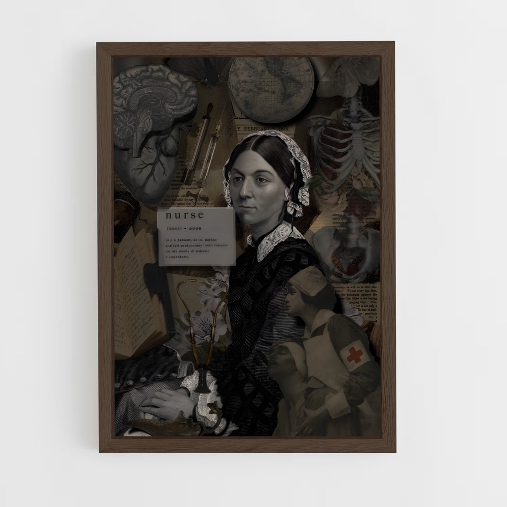 ap-florence nightingale-1 cadre Bois foncé