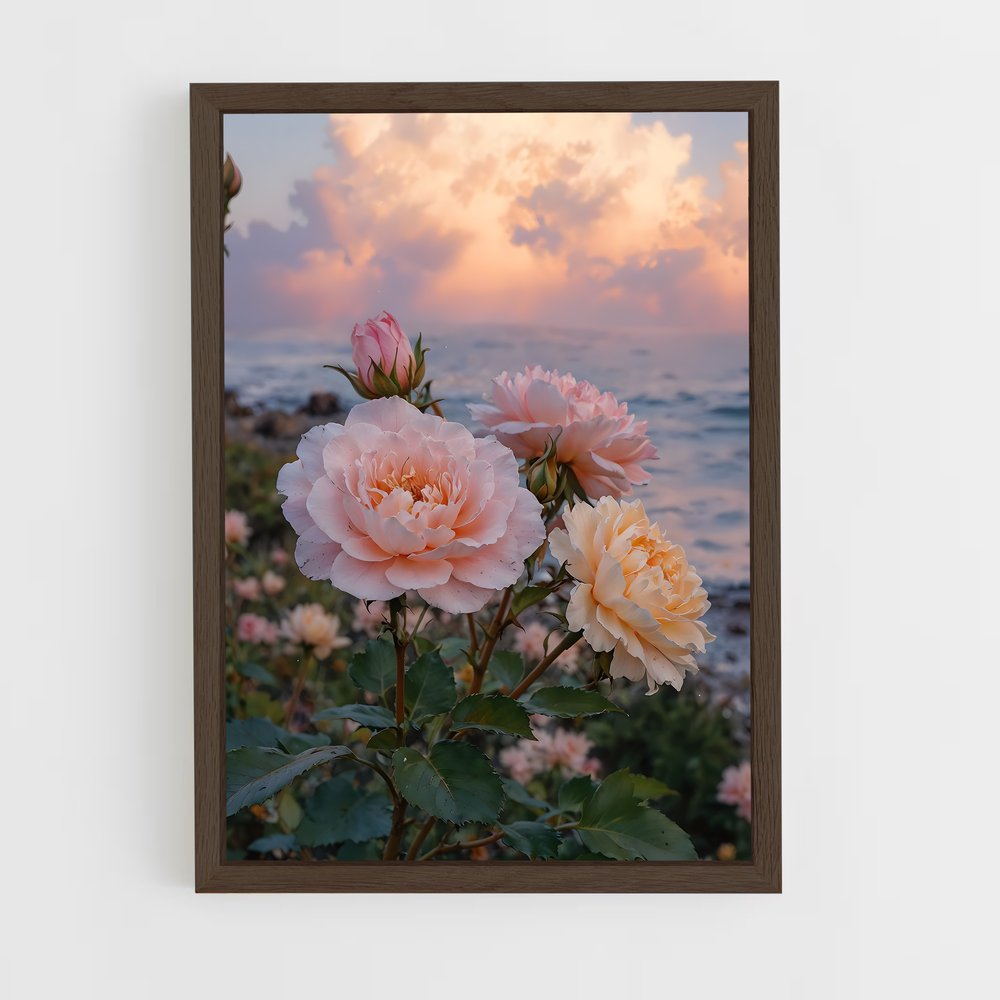 ap-flowers-5 cadre Bois foncé