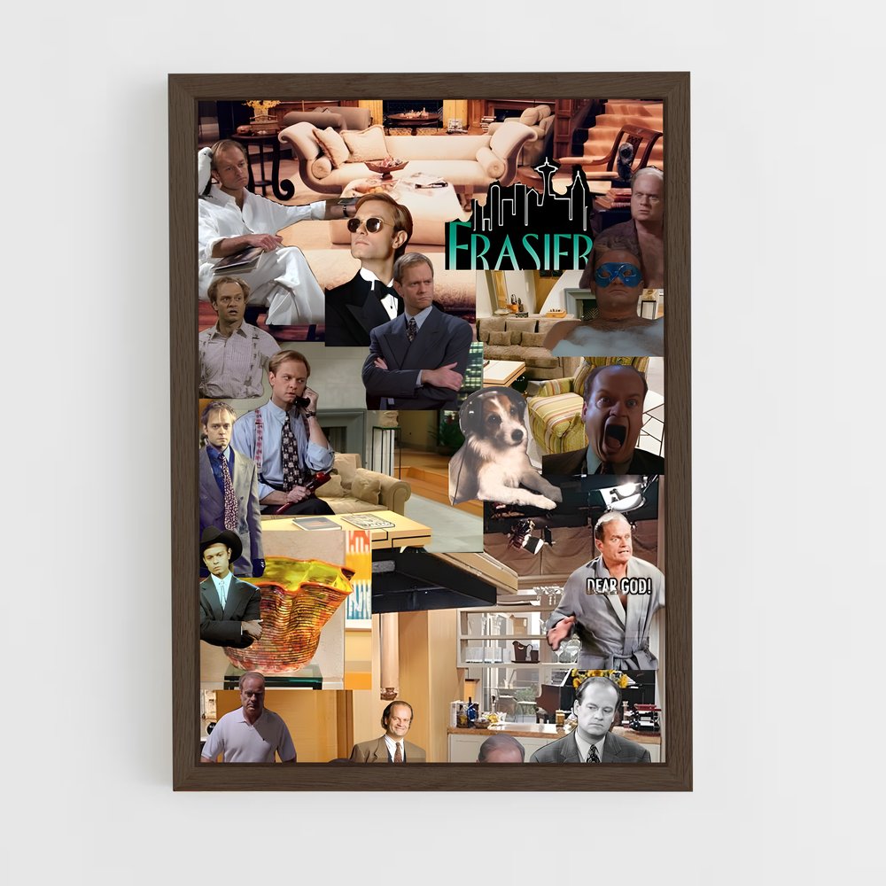 ap-frasier crane-1 cadre Bois foncé
