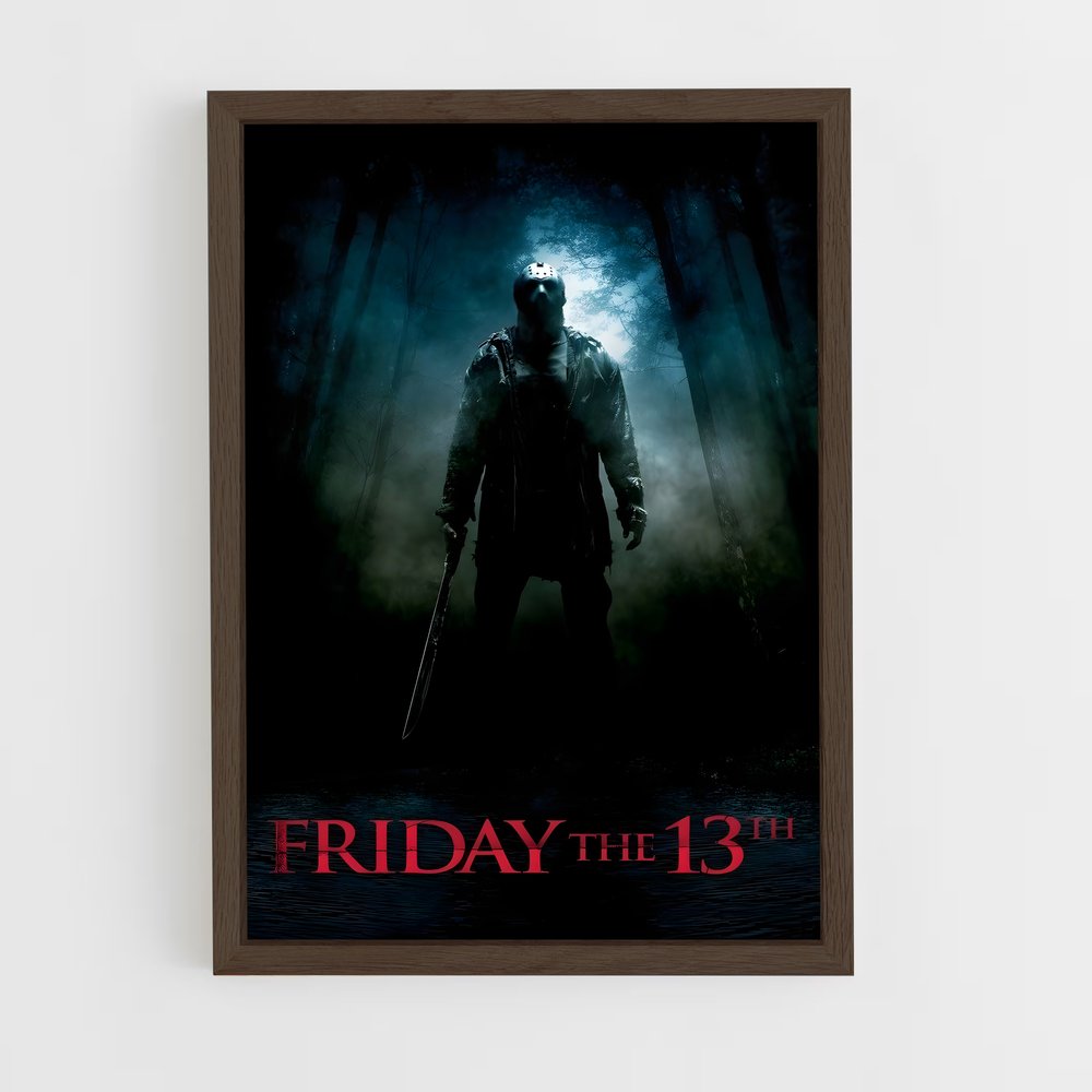 ap-friday the 13th-3 cadre Bois foncé