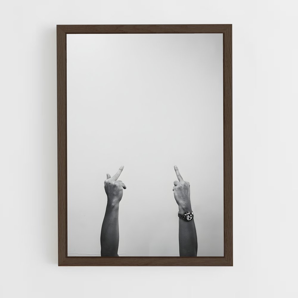 ap-fuck you gesture-3 cadre Bois foncé