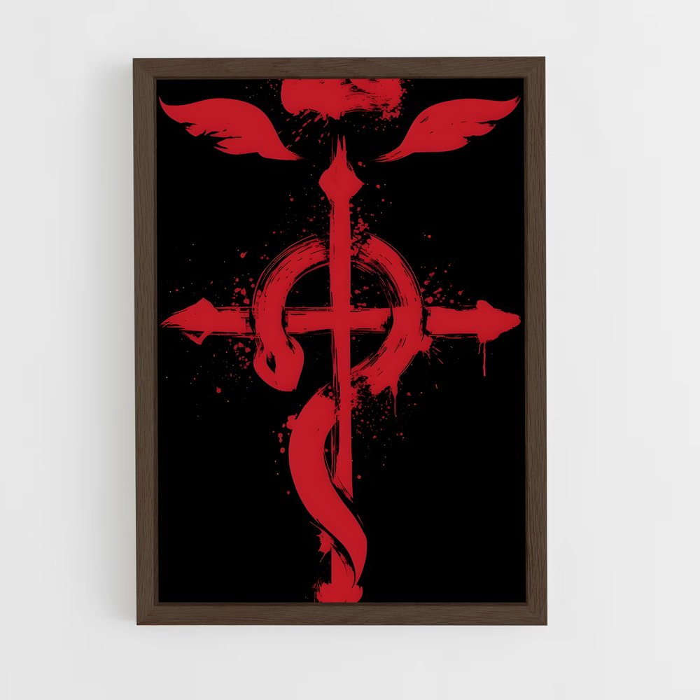ap-fullmetal alchemist-2 cadre Bois foncé