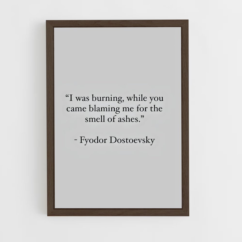 ap-fyodor dostoevsky-2 cadre Bois foncé