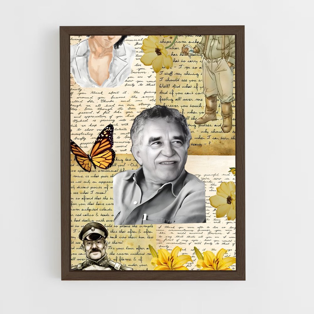 ap-gabriel garcia marquez-2 cadre Bois foncé