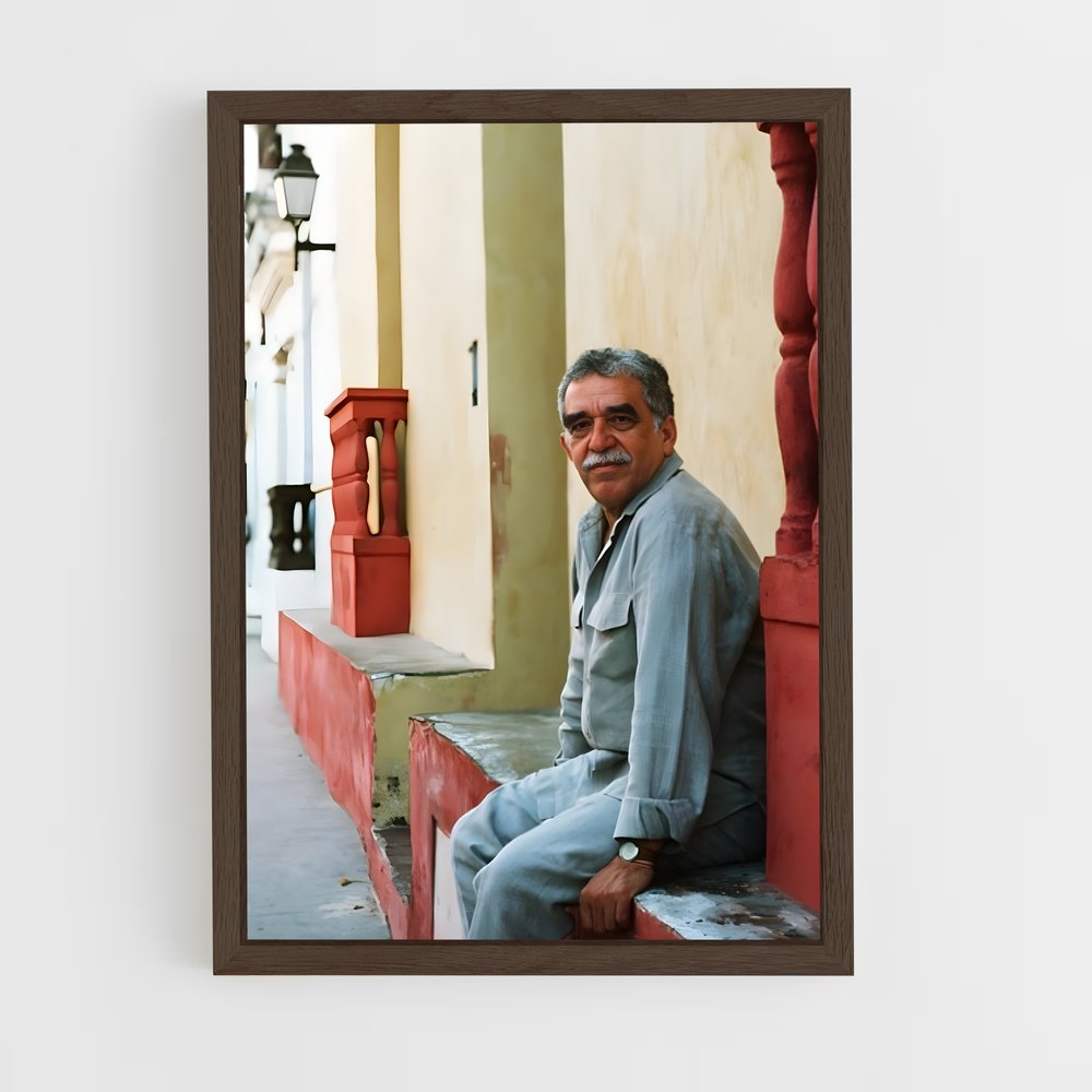 ap-gabriel garcia marquez-6 cadre Bois foncé