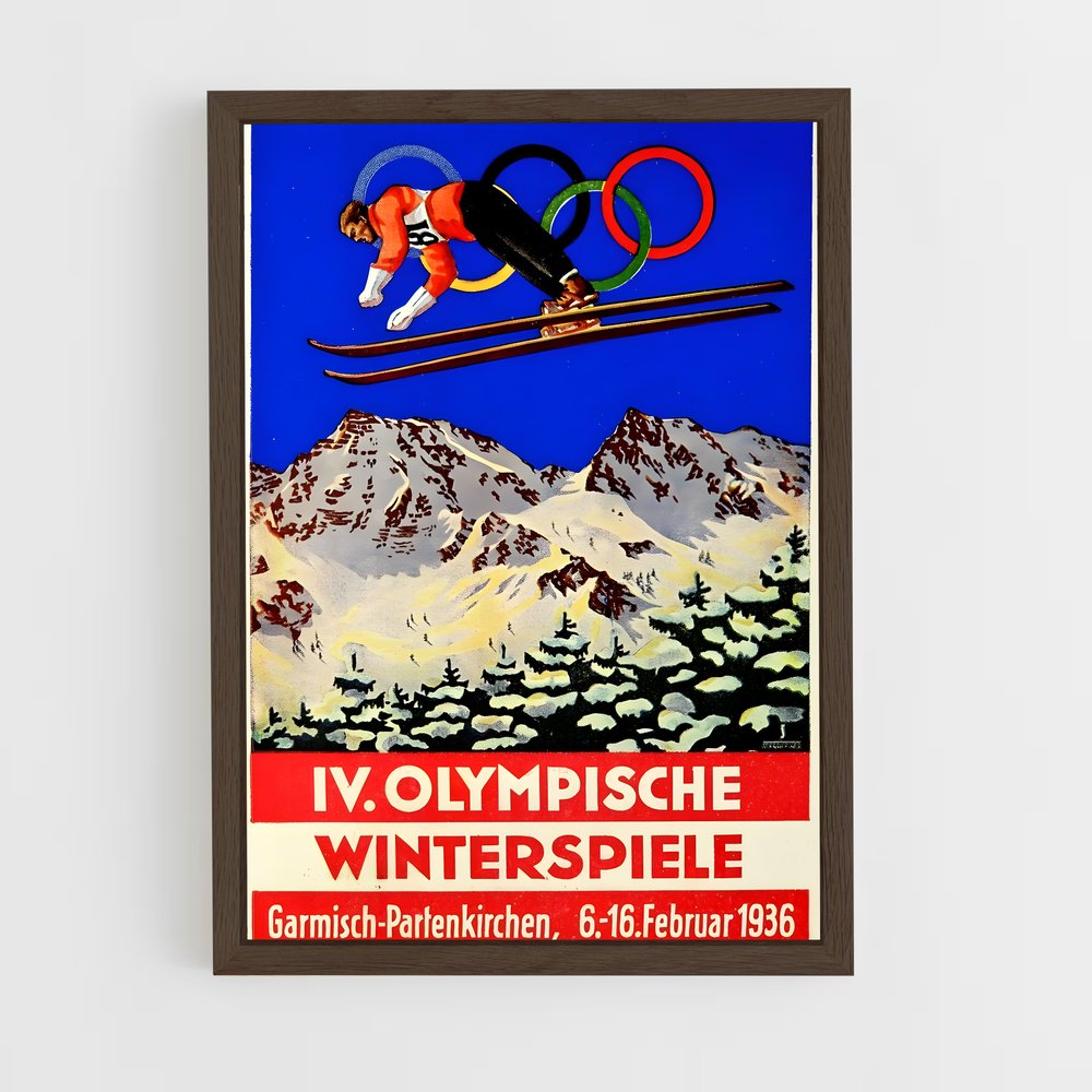 ap-garmisch-partenkirchen 1936-1 cadre Bois foncé