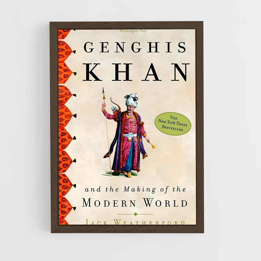 ap-genghis khan-10 cadre Bois foncé