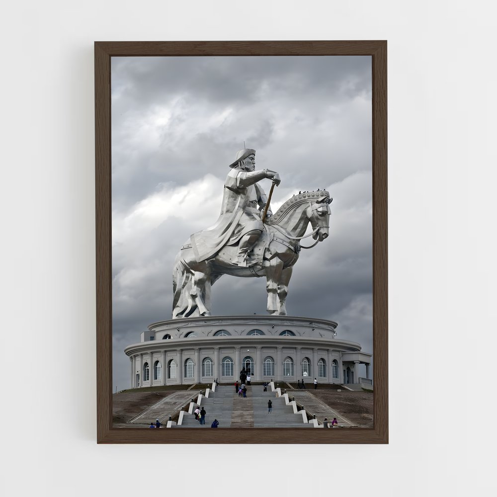 ap-genghis khan-7 cadre Bois foncé