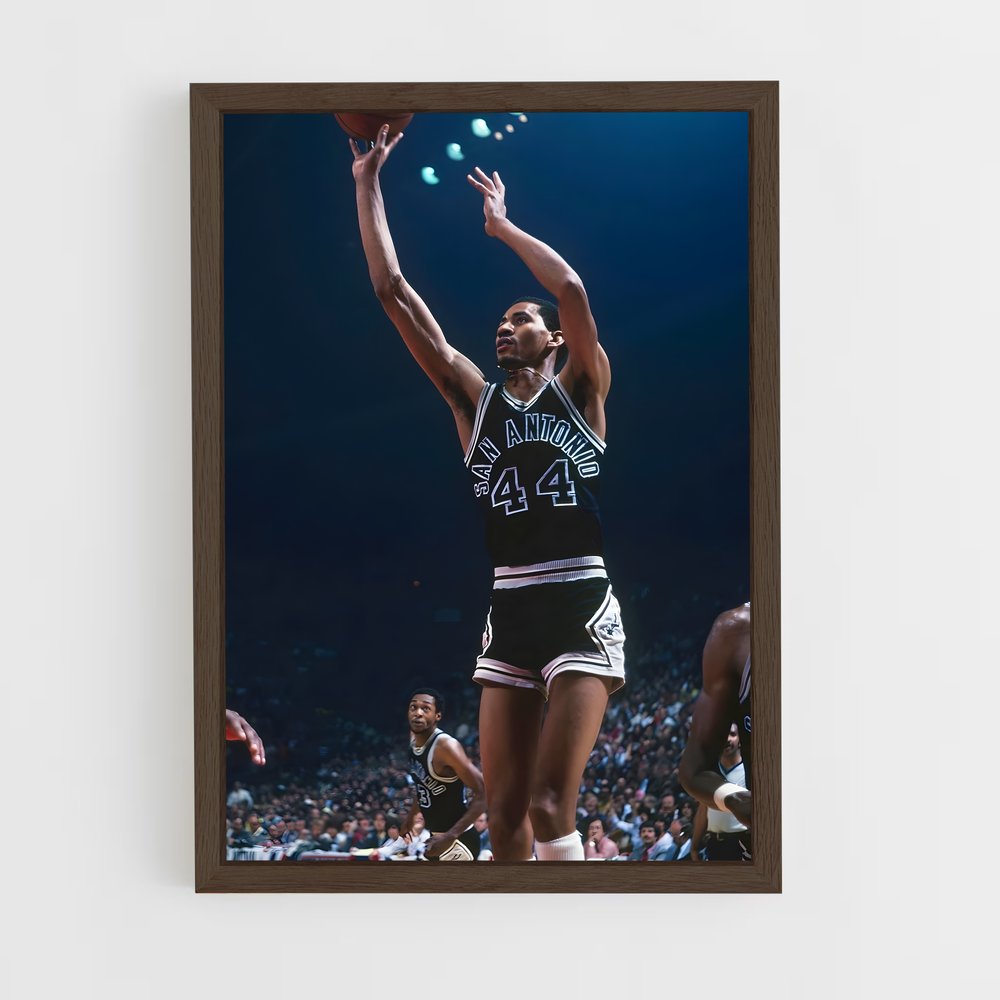 ap-george gervin-1 cadre Bois foncé