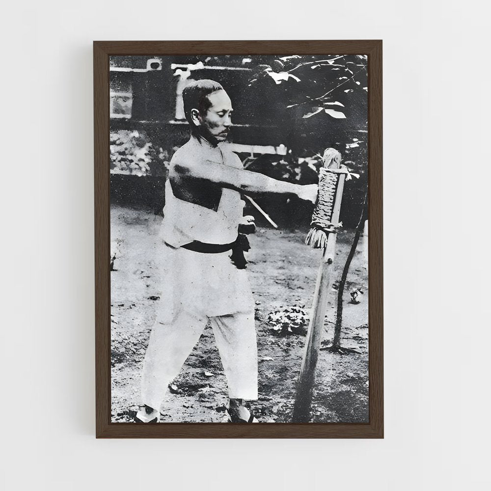 ap-gichin funakoshi-1 cadre Bois foncé