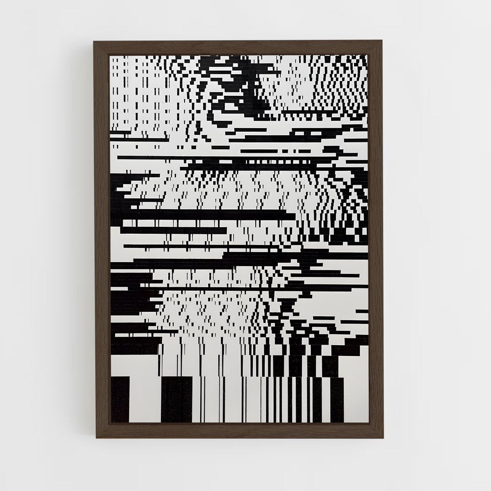 ap-glitch art-5 cadre Bois foncé