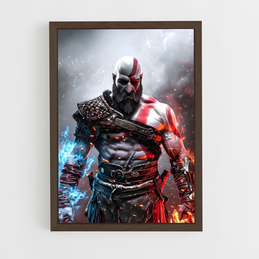 ap-god of war-1 cadre Bois foncé