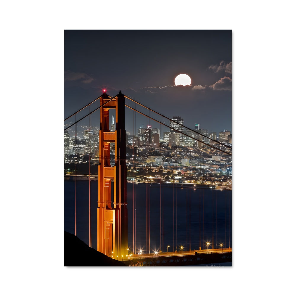 Poster Lune sur le Golden Gate