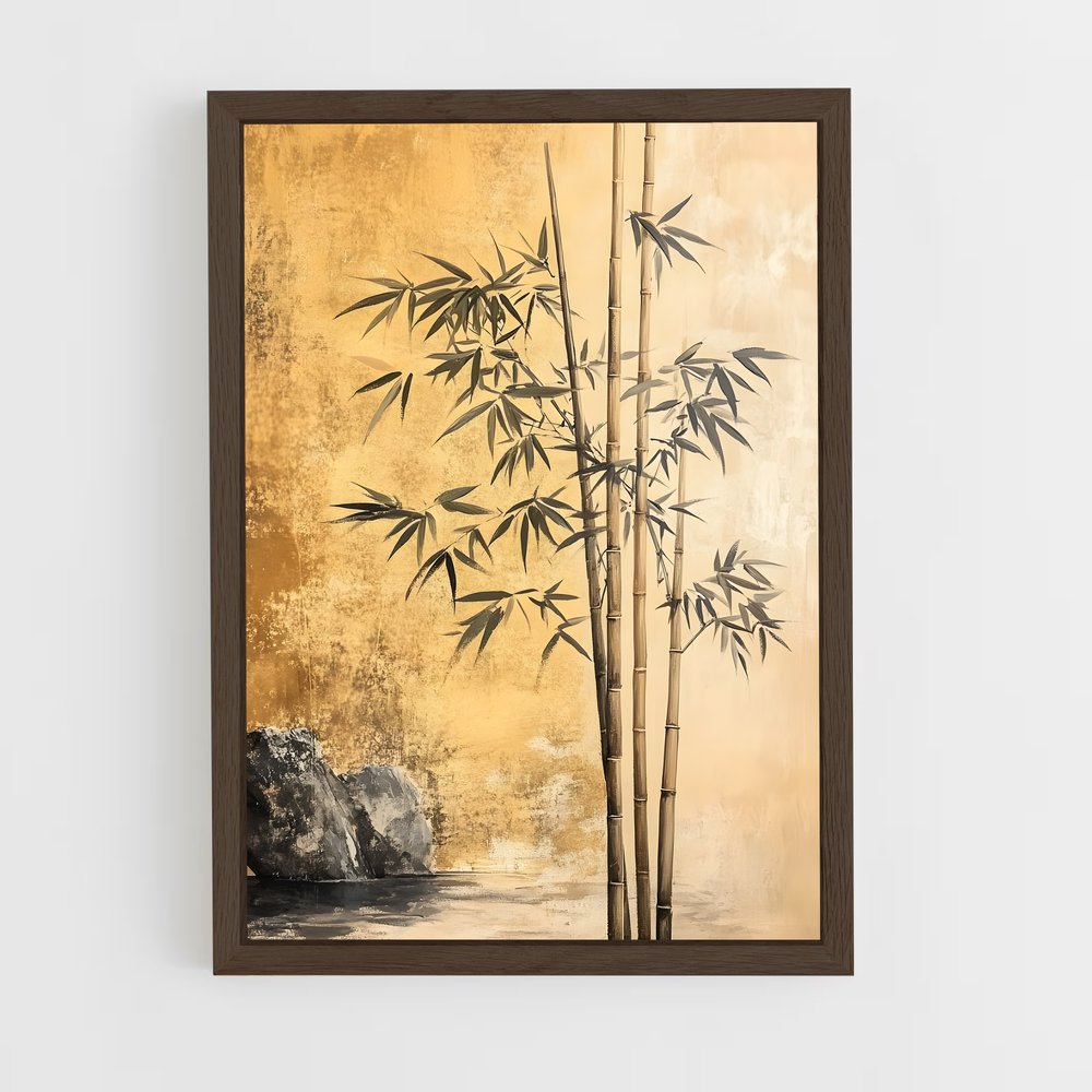 ap-golden bamboo-5 cadre Bois foncé
