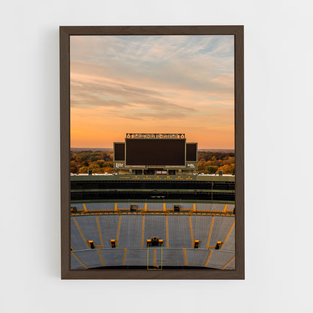 ap-green bay packers-1 cadre Bois foncé