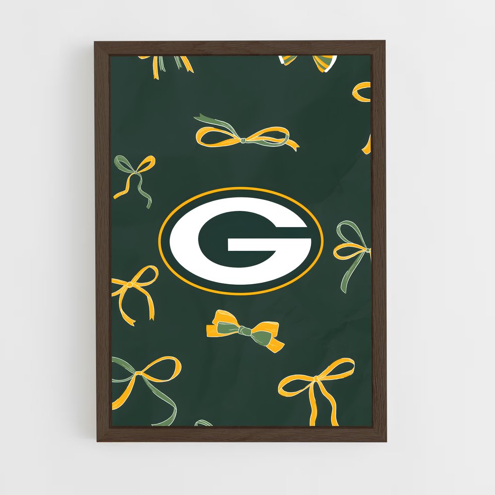 ap-green bay packers-6 cadre Bois foncé