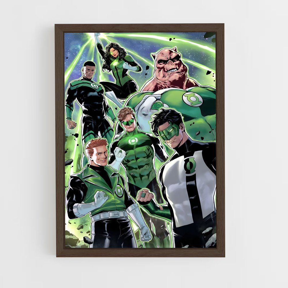 ap-green lantern-11 cadre Bois foncé