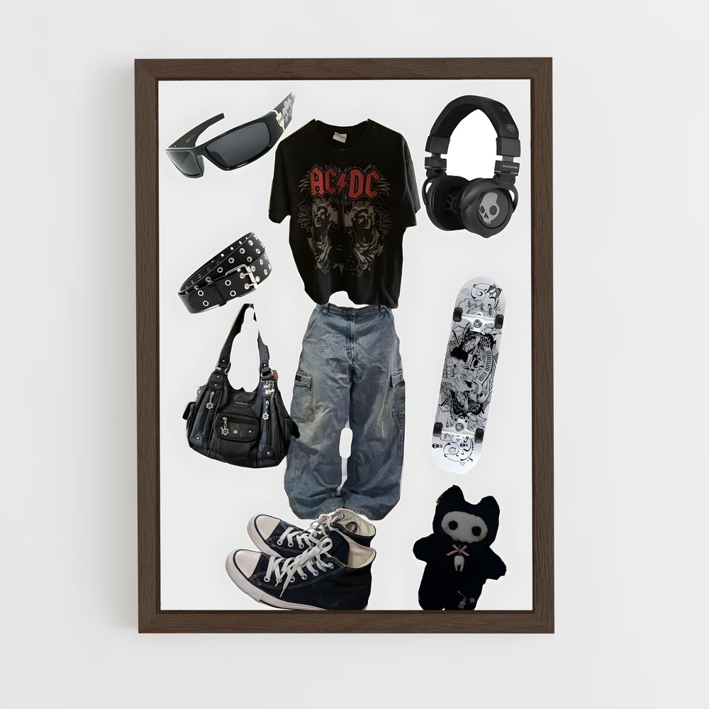 ap-grunge-3 cadre Bois foncé