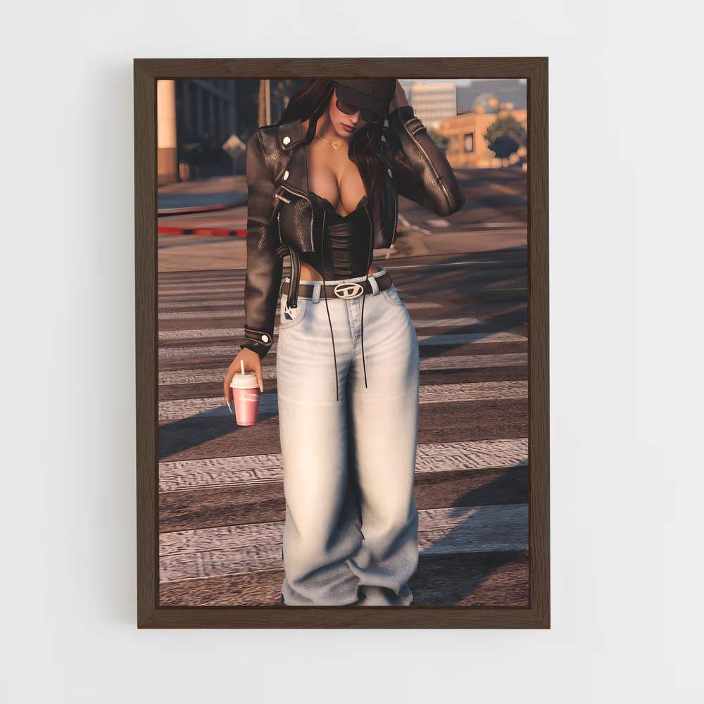 ap-gta v-1 cadre Bois foncé