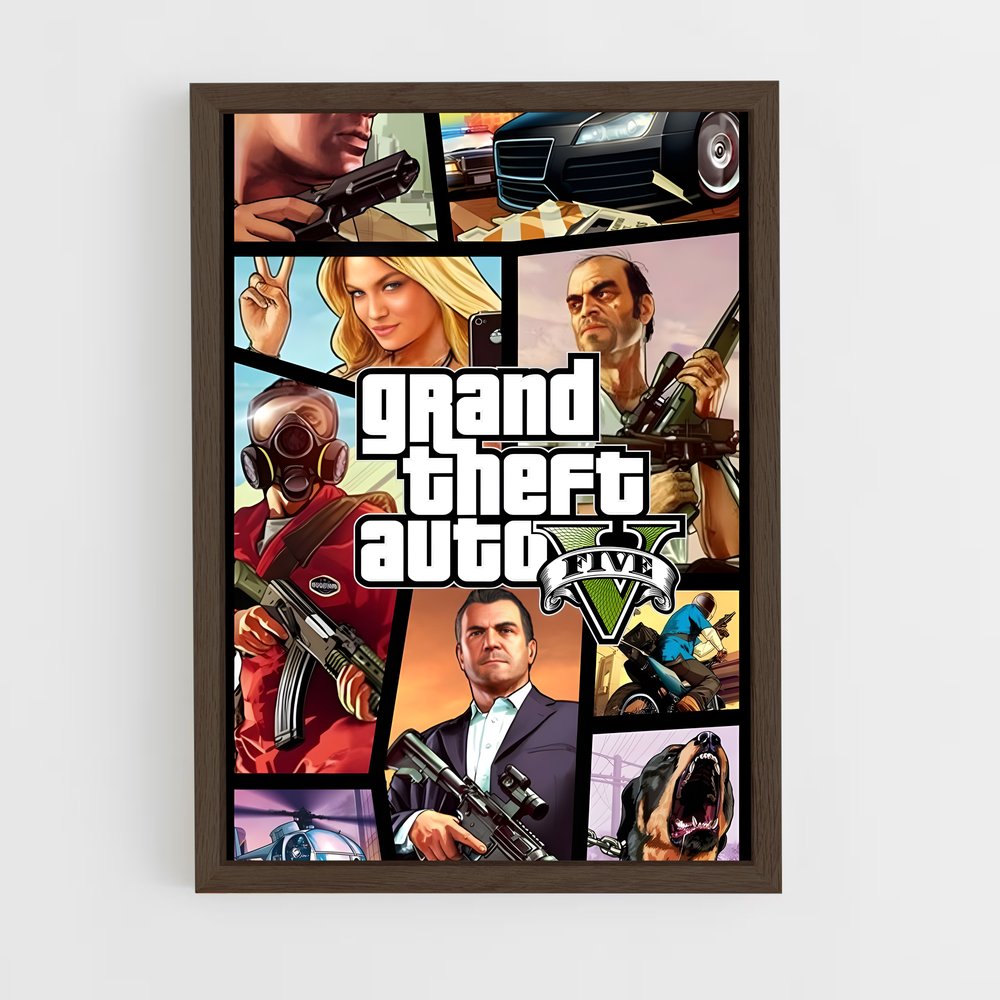 ap-gta v-10 cadre Bois foncé